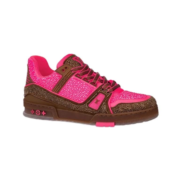 Crystal Mens Trainer Sneakers 9.5 Pink image 2