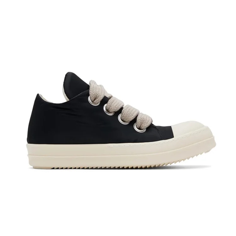 Rick Owens Rick Oens DRKSHDW Canvas Low Top Black Milk Fashion sneakers