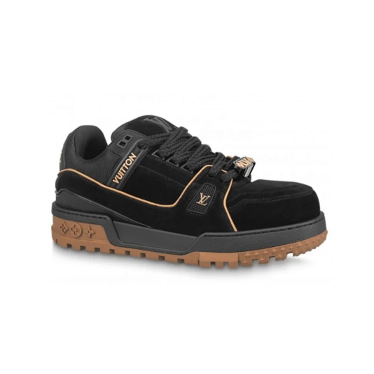 Trainer Maxi Black Brown Suede Sneakers image 2