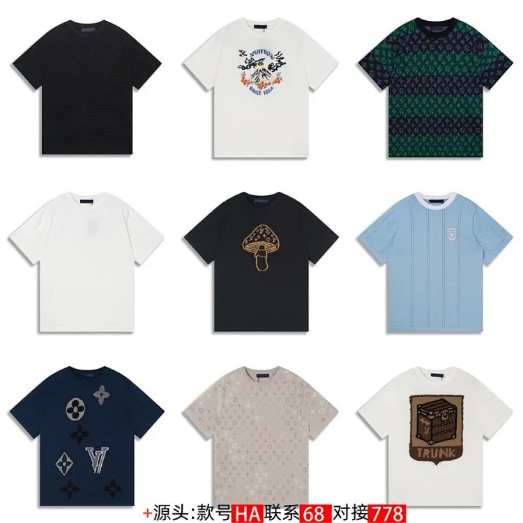 Contrast color jacquard intarsia knitted sweater short-sleeved top for men and women