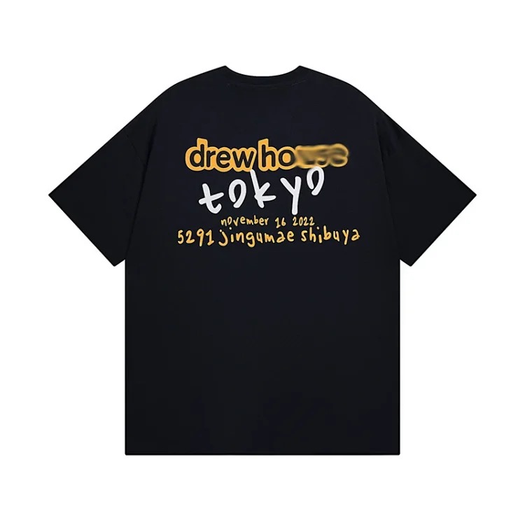 Smiley face pop-up limited summer cotton loose short-sleeved T-shirt for young men and women