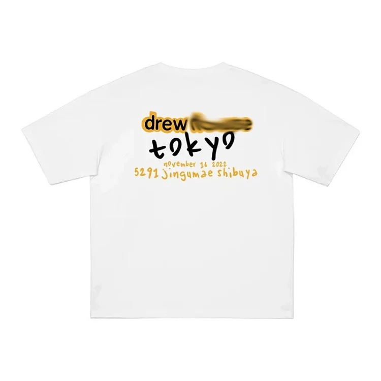 Smiley face pop-up limited summer cotton loose short-sleeved T-shirt for young men and women