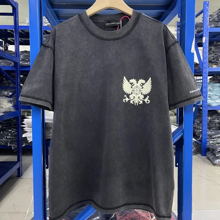 Distressed Batik Dirty Short Sleeve T-Shirts for Men and Women