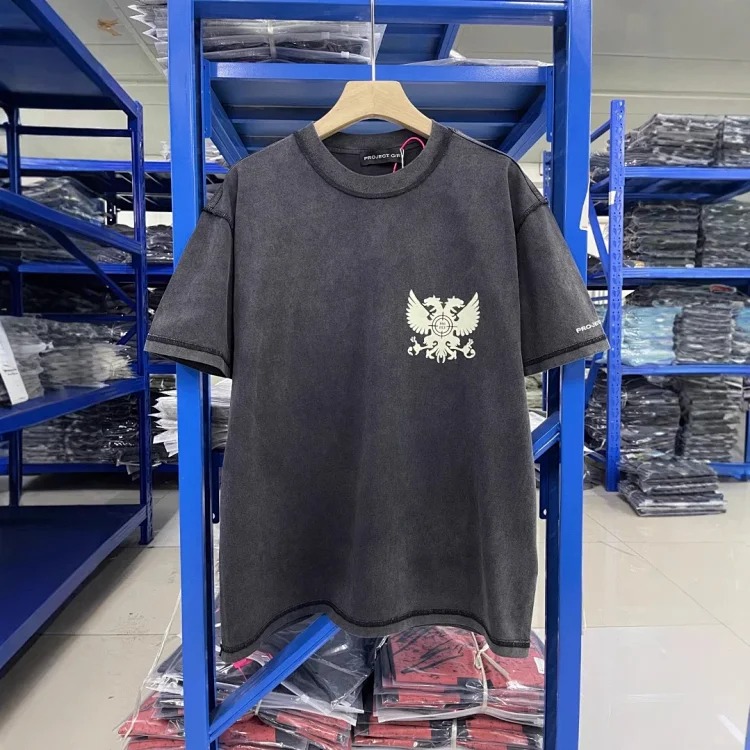 Distressed Batik Dirty Short Sleeve T-Shirts for Men and Women