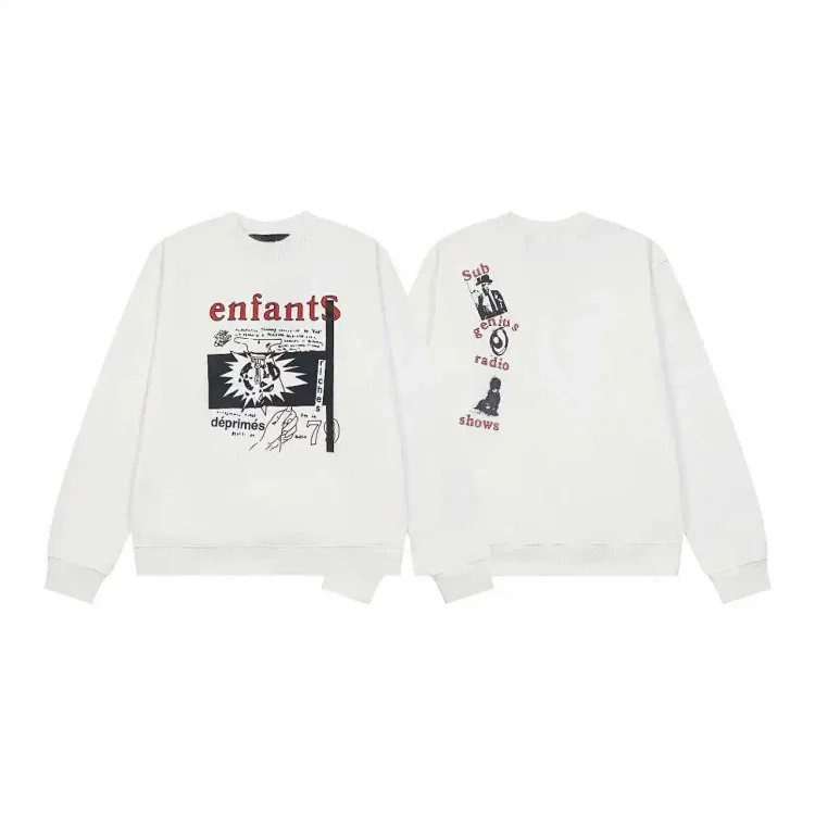 Washed distressed loose sweatshirts for men and women