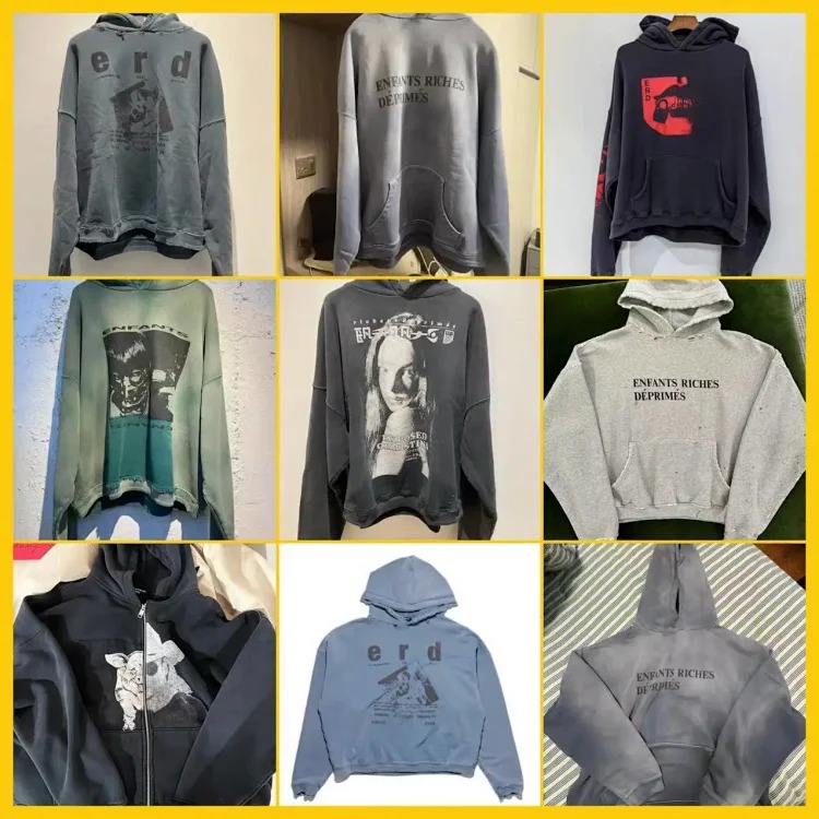 Washed distressed loose sweatshirts for men and women