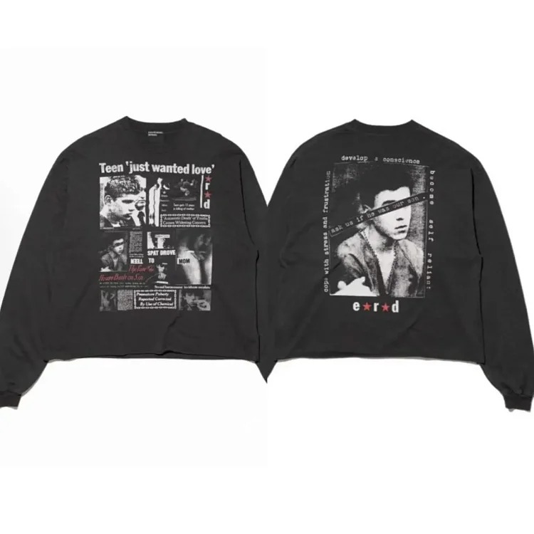 Washed distressed loose sweatshirts for men and women