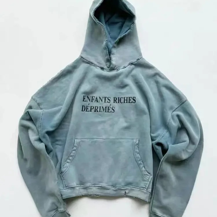 Washed distressed loose sweatshirts for men and women