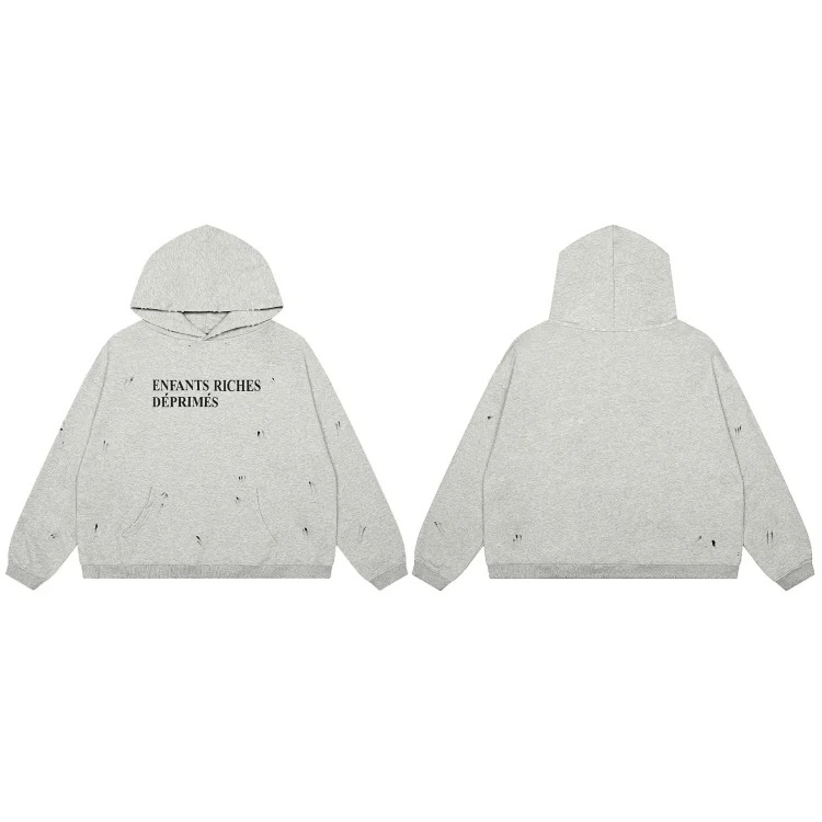 Washed distressed loose sweatshirts for men and women