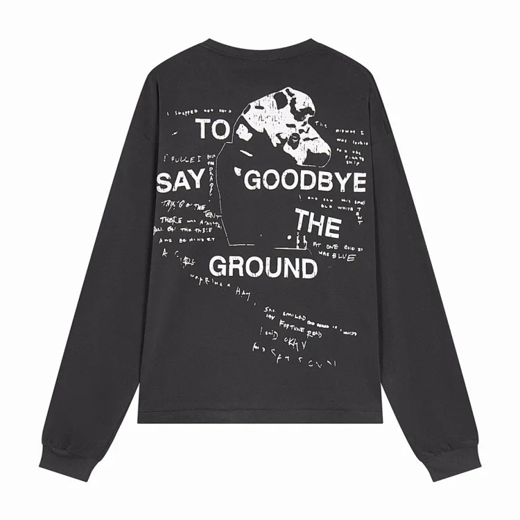 Washed distressed loose sweatshirts for men and women