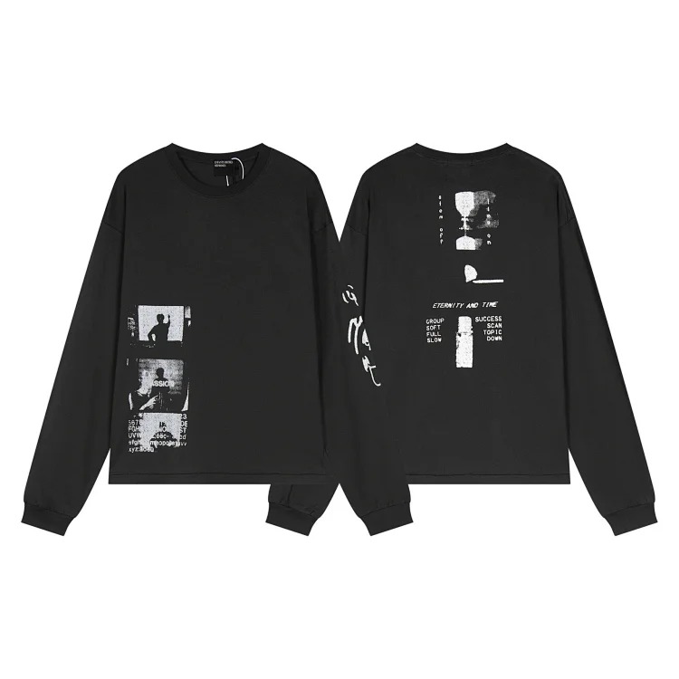 Washed distressed loose sweatshirts for men and women