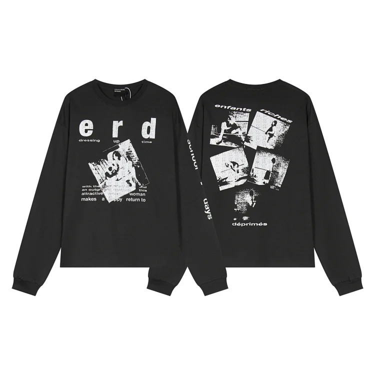Washed distressed loose sweatshirts for men and women