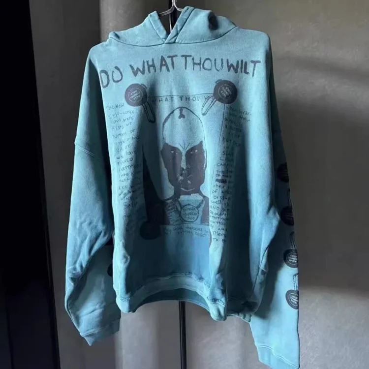 Washed distressed loose sweatshirts for men and women