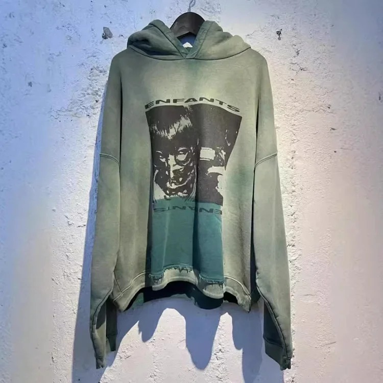 Washed distressed loose sweatshirts for men and women