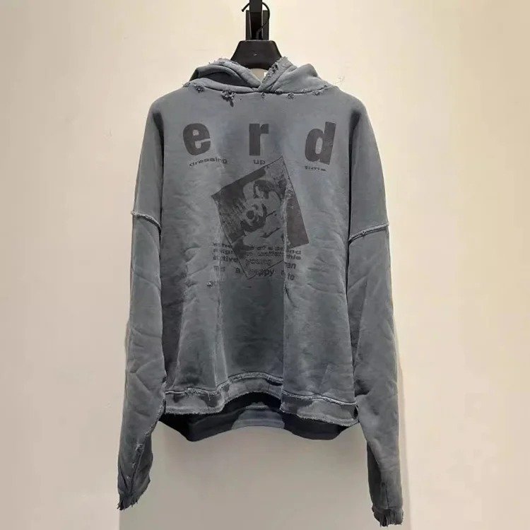 Washed distressed loose sweatshirts for men and women
