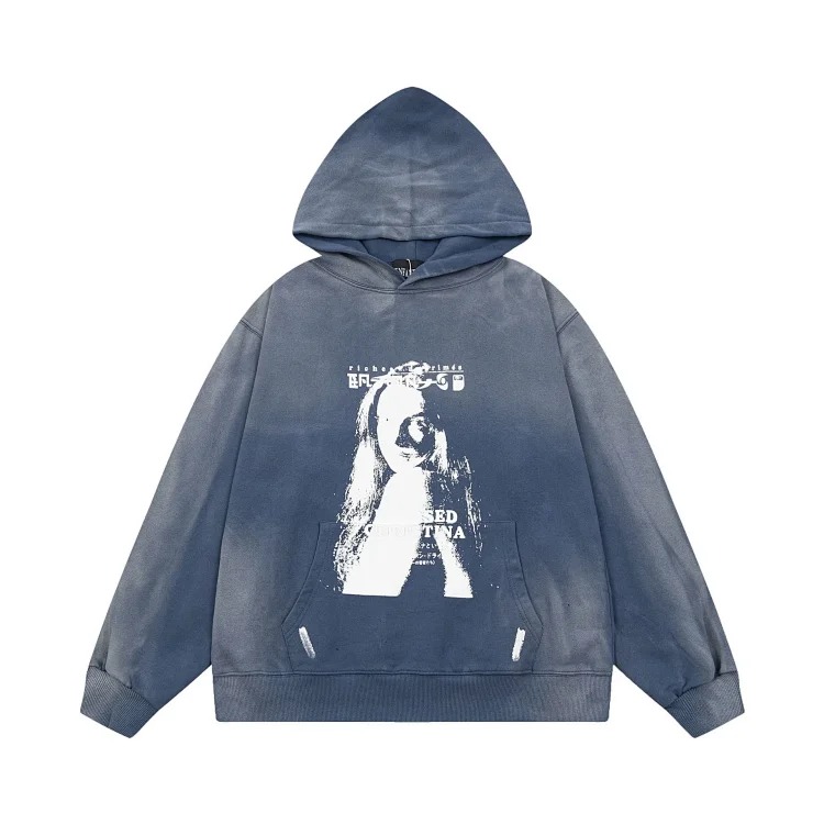Washed distressed loose sweatshirts for men and women