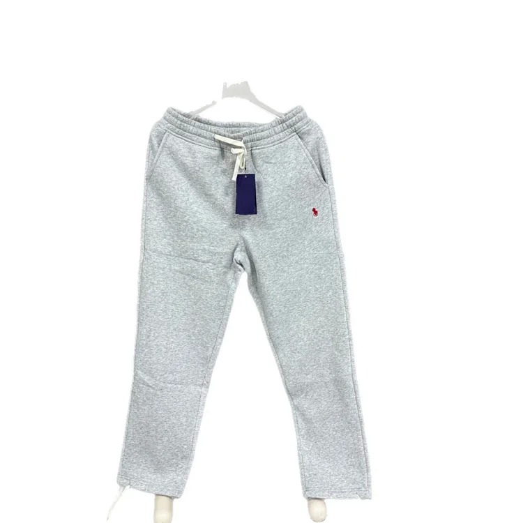 Tie-up pony men's and women's solid color straight plus fleece sweatpants for couples