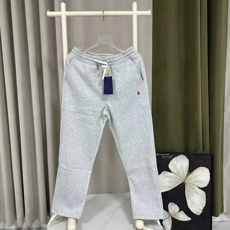 Tie-up pony men's and women's solid color straight plus fleece sweatpants for couples