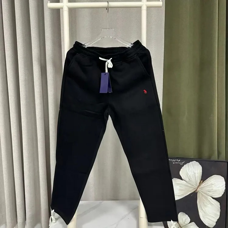 Tie-up pony men's and women's solid color straight plus fleece sweatpants for couples