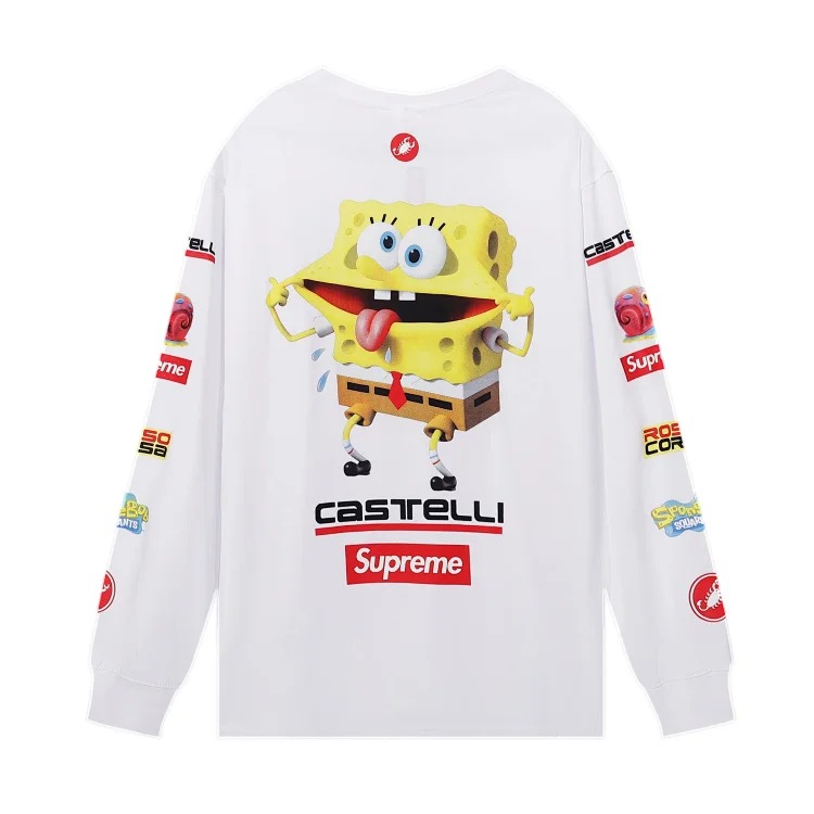 Printed loose long-sleeved round neck T-shirt, the most popular wasteland style top