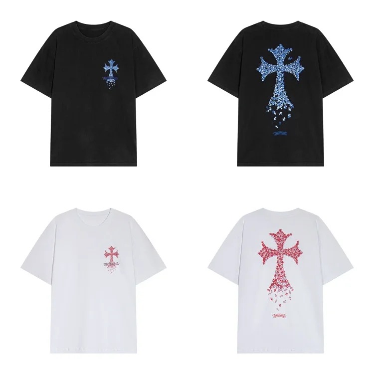 Casual loose short-sleeved T-shirt for men and womench