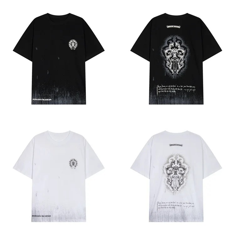 Casual loose short-sleeved T-shirt for men and womench
