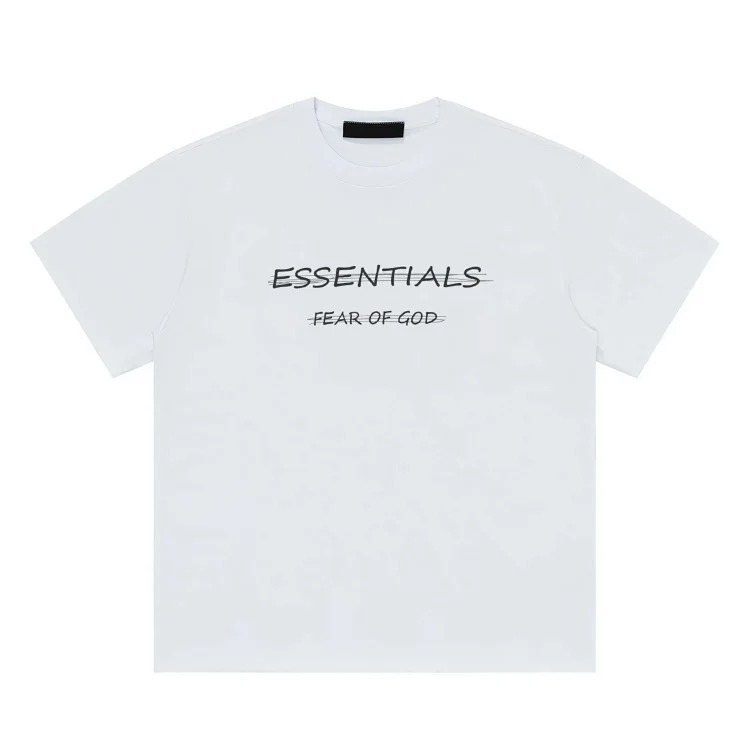 Short-sleeved multi-line letter men's and women's casual loose bottoming shirt og image 18