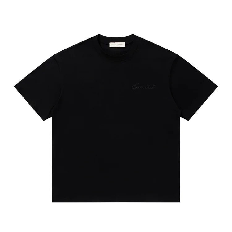 Short-sleeved multi-line letter men's and women's casual loose bottoming shirt og image 21