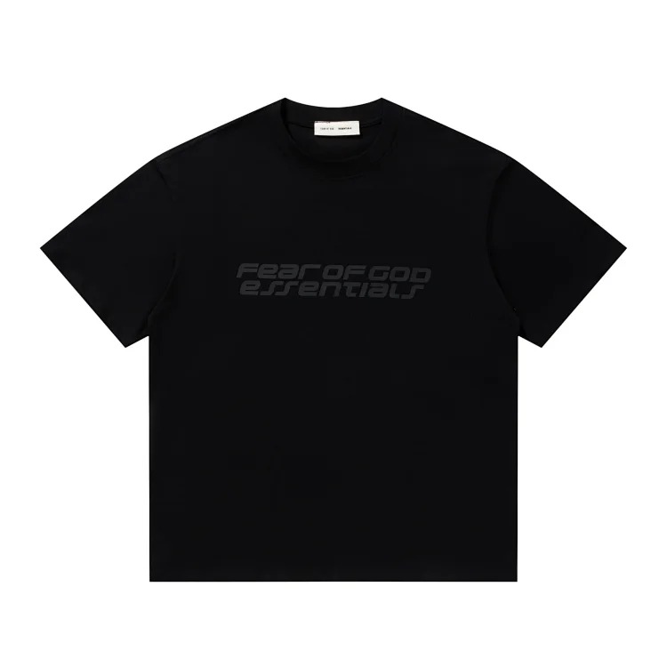 Short-sleeved multi-line letter men's and women's casual loose bottoming shirt og image 23