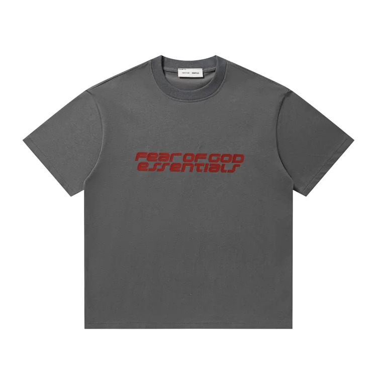 Short-sleeved multi-line letter men's and women's casual loose bottoming shirt og image 24