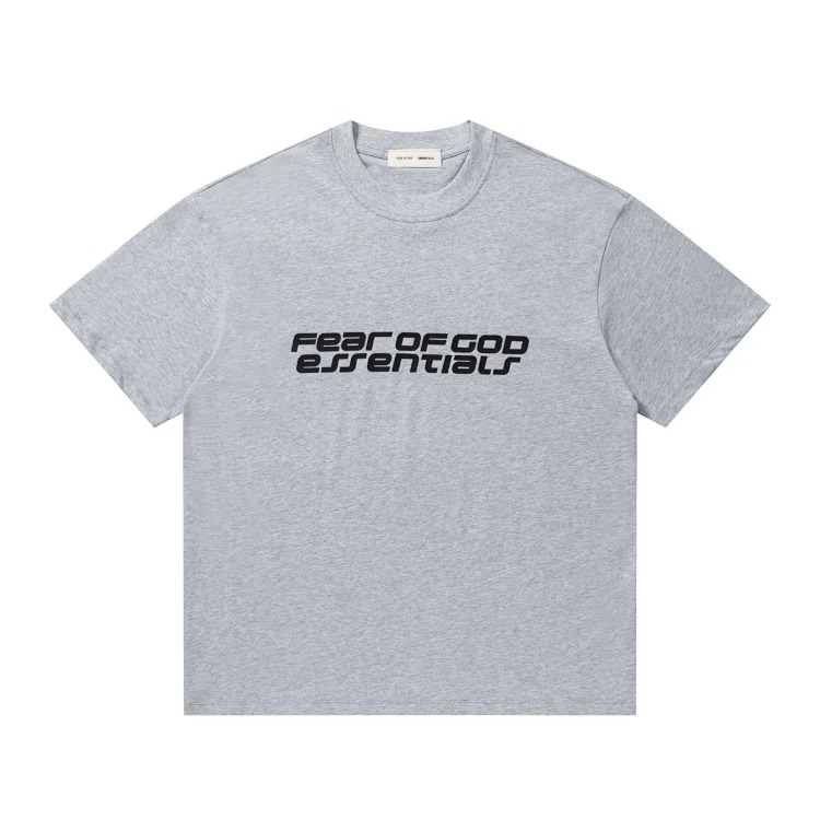 Short-sleeved multi-line letter men's and women's casual loose bottoming shirt og image 25