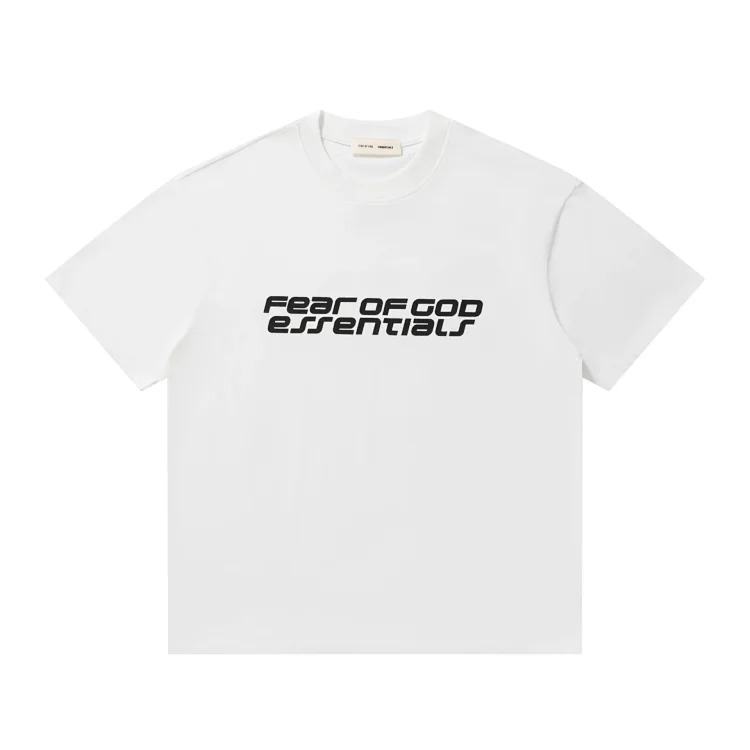 Short-sleeved multi-line letter men's and women's casual loose bottoming shirt og image 28