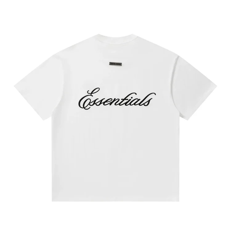 Short-sleeved multi-line letter men's and women's casual loose bottoming shirt og image 30