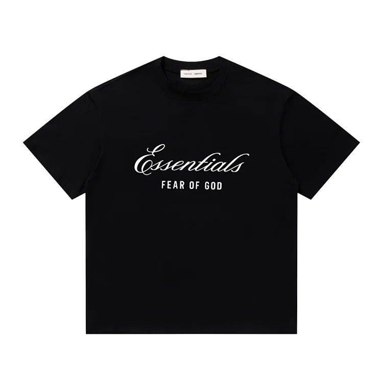 Short-sleeved multi-line letter men's and women's casual loose bottoming shirt og image 33