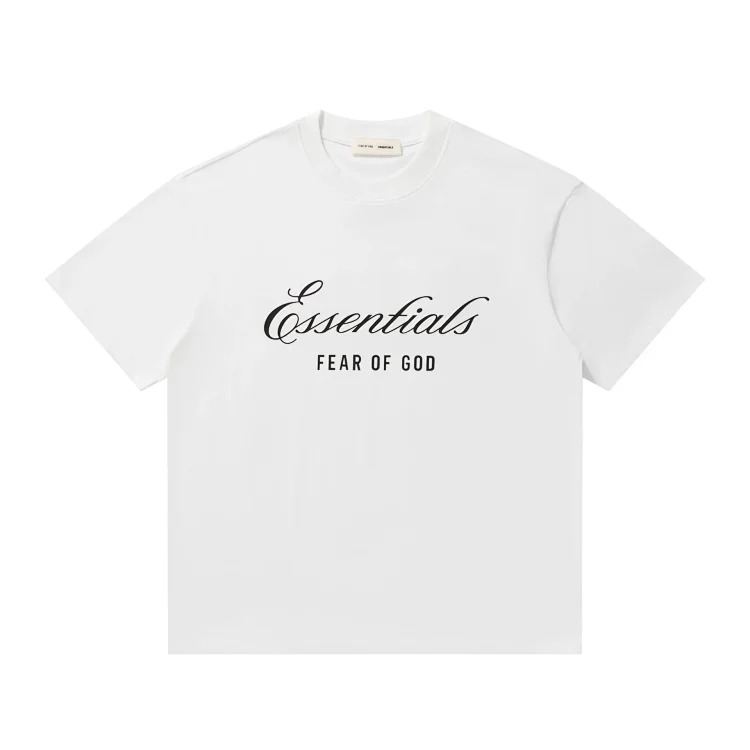 Short-sleeved multi-line letter men's and women's casual loose bottoming shirt og image 34