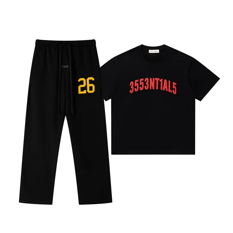 Short-sleeved multi-line letter men's and women's casual loose bottoming shirt og image 38