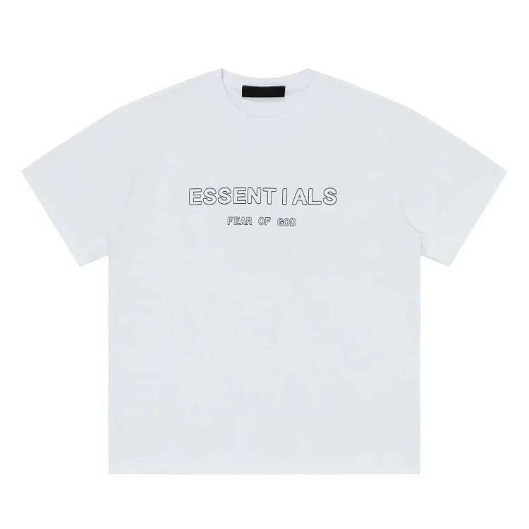 Short-sleeved multi-line letter men's and women's casual loose bottoming shirt og image 7