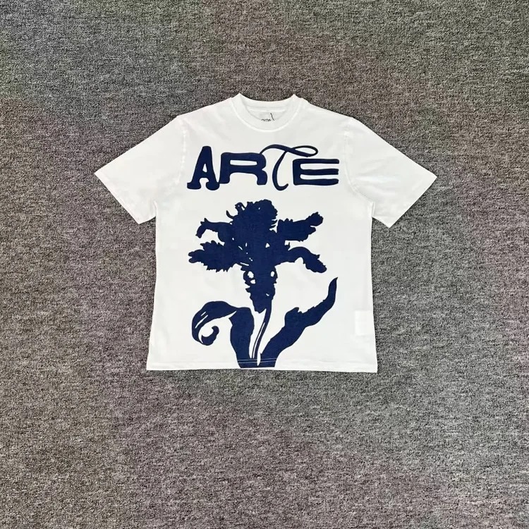 New style flower leaves rose letter print short-sleeved T-shirts for men and women couples
