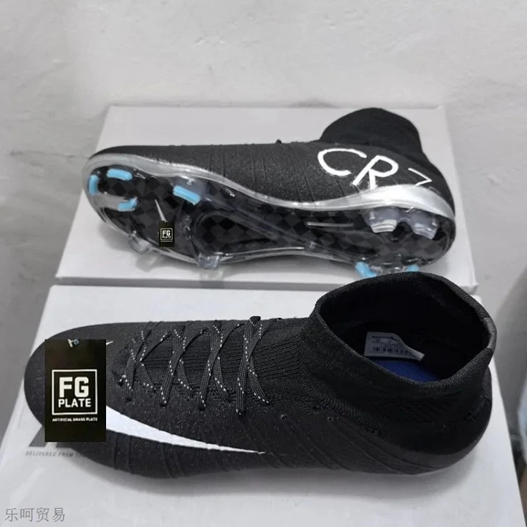 Football shoes FG spike high top CR7