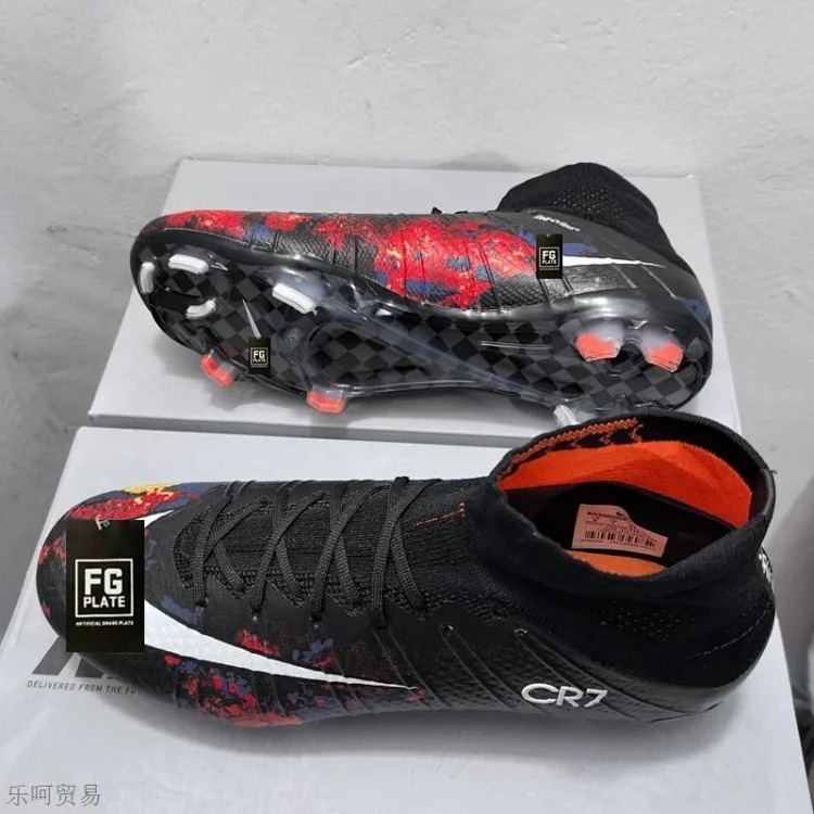 Football shoes FG spike high top CR7