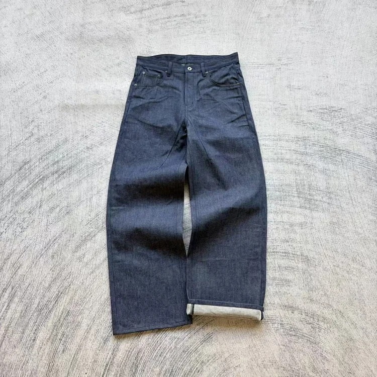 Fmade dark blue red edge cloth denim