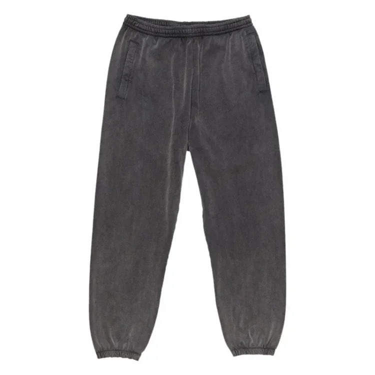 AC hand-painted splashed ink frayed washed distressed trousers for men and women loose and versatile light luxury wide-leg jeans