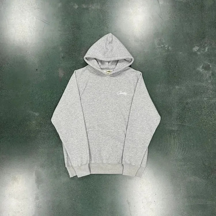 Corteiz classic series ship print logo thin velvet Alcatraz hooded sweatshirt trendy men's and women's casual sweatpants