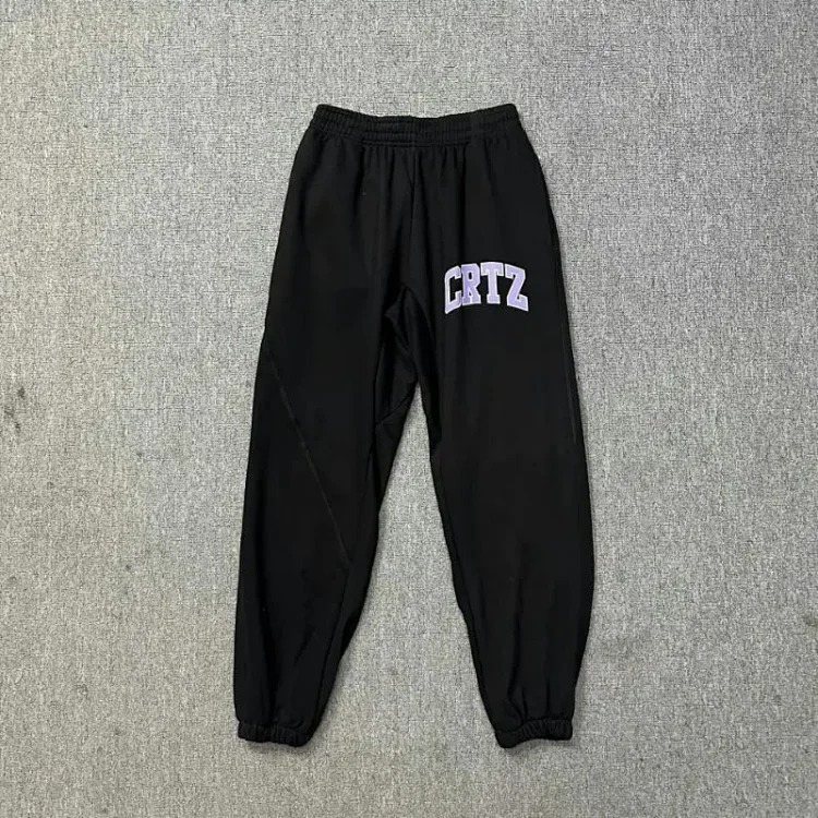 Corteiz classic series ship print logo thin velvet Alcatraz hooded sweatshirt trendy men's and women's casual sweatpants