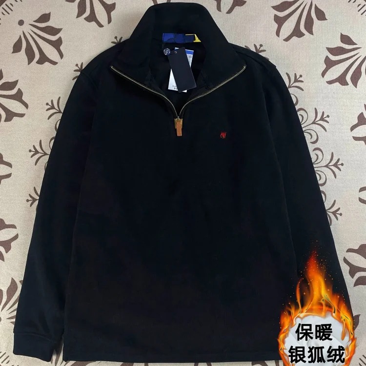 Ralph Lauren Pony logo half-zip lapel loose sweatshirt for women long-sleeved sweatshirt for men polo