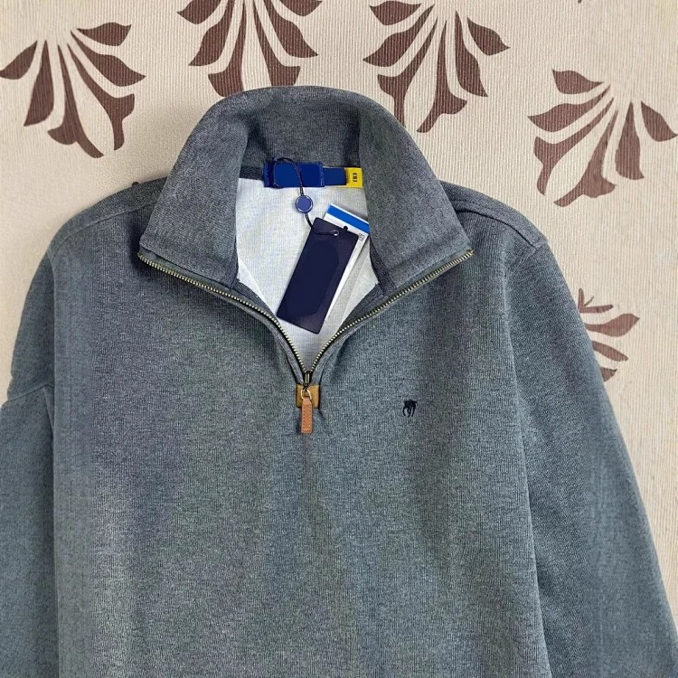 Ralph Lauren Pony logo half-zip lapel loose sweatshirt for women long-sleeved sweatshirt for men polo