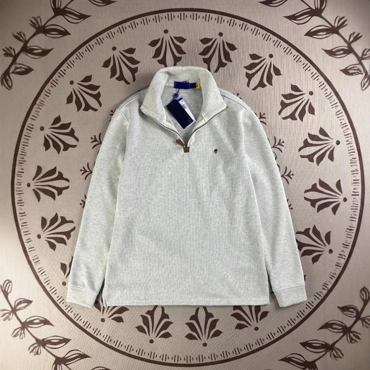 Ralph Lauren Pony logo half-zip lapel loose sweatshirt for women long-sleeved sweatshirt for men polo