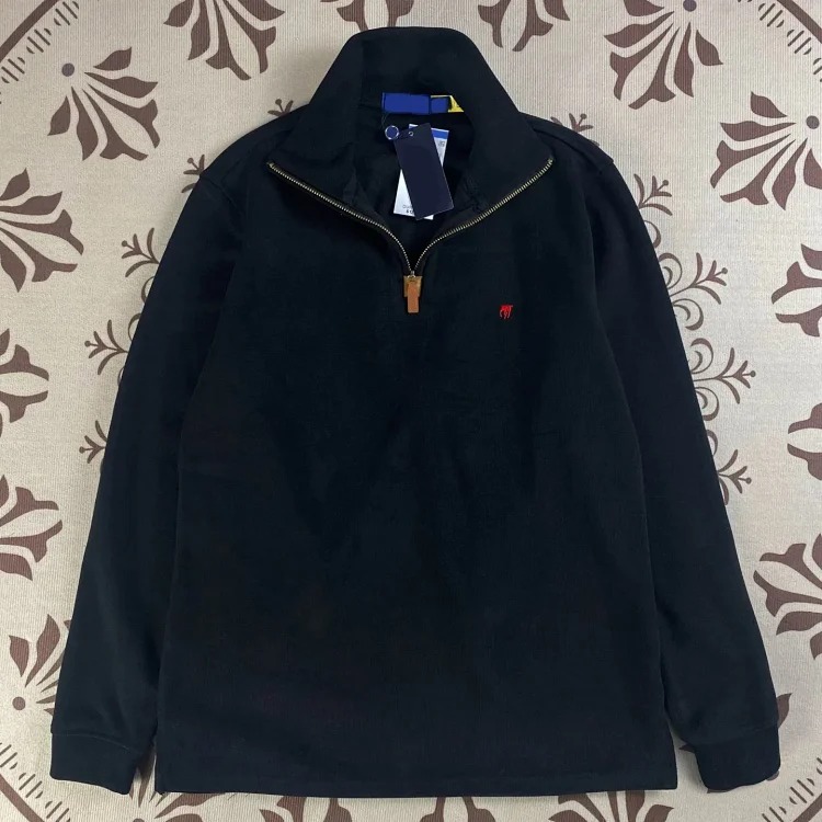 Ralph Lauren Pony logo half-zip lapel loose sweatshirt for women long-sleeved sweatshirt for men polo