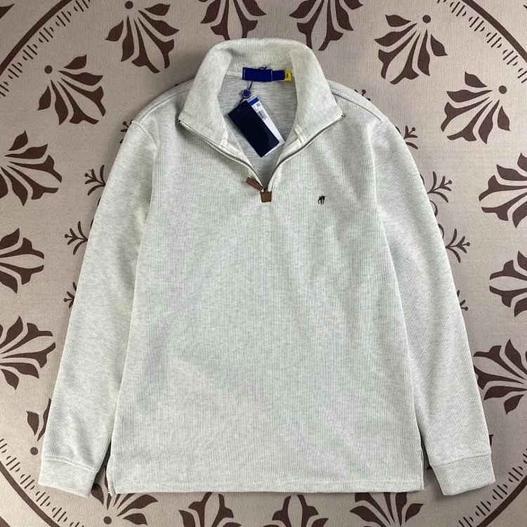 Ralph Lauren Pony logo half-zip lapel loose sweatshirt for women long-sleeved sweatshirt for men polo