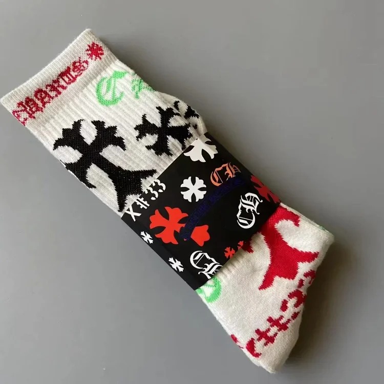 Fashion trend socks love graffiti red lips towel bottom mid-calf socks